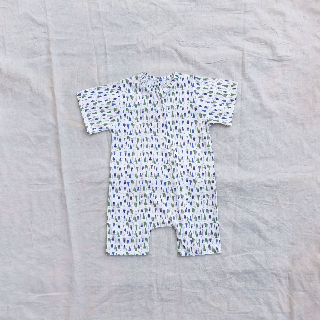 Tree Cotton Zip Half Romper (Copy)