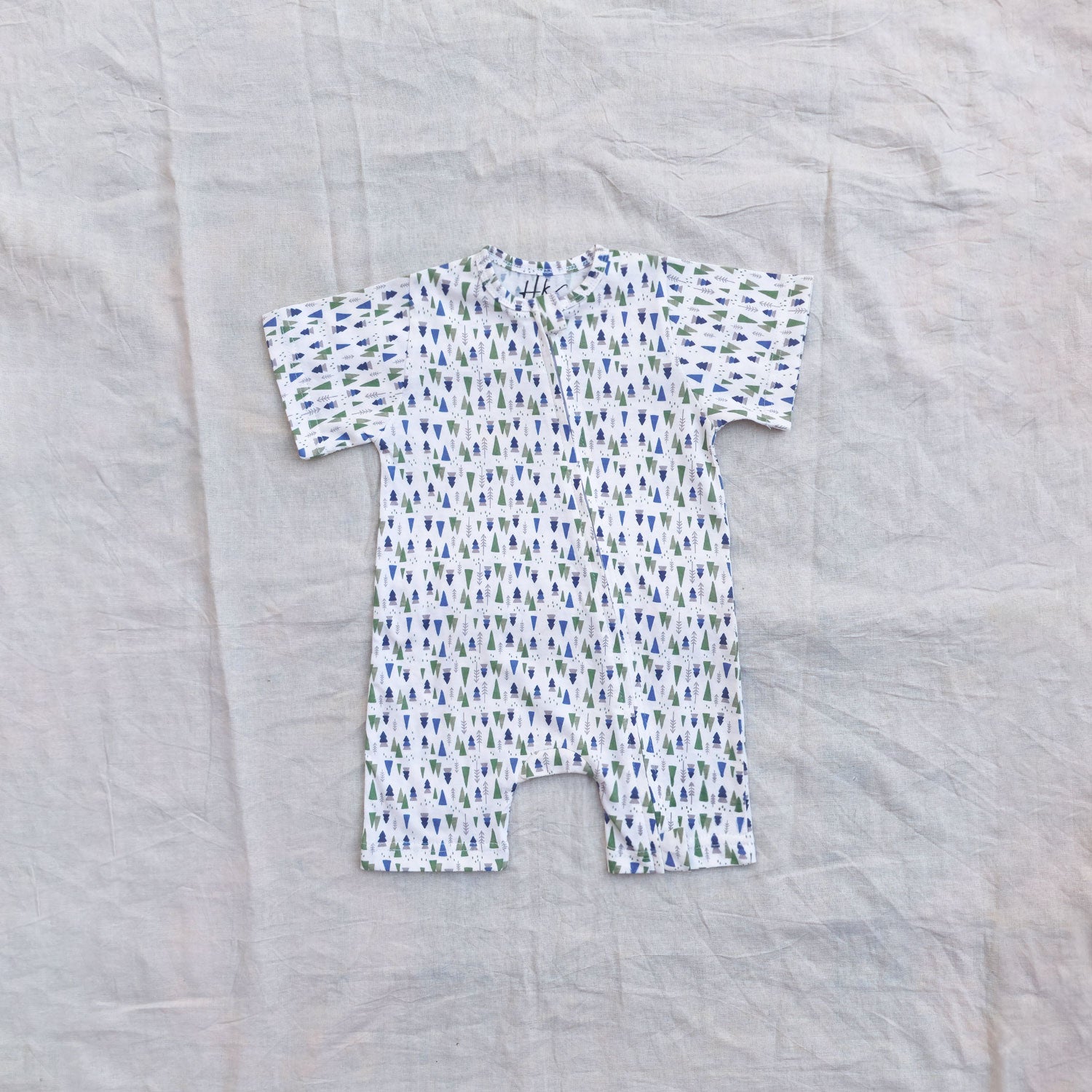 Tree Cotton Zip Half Romper (Copy)