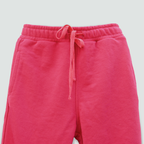 Girls Hot Pink Terry Sweatshirt & Trouser Set