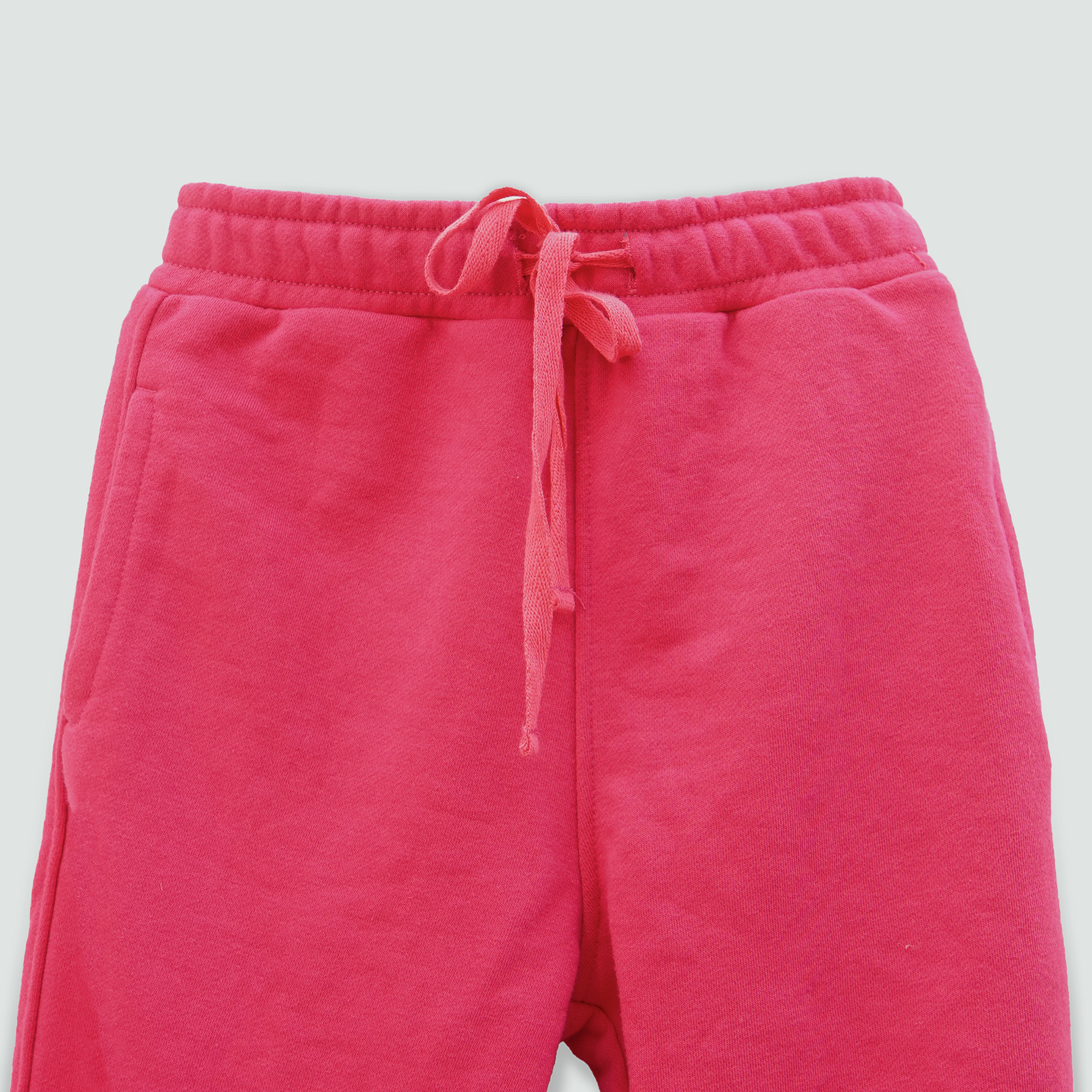 Girls Hot Pink Terry Sweatshirt & Trouser Set
