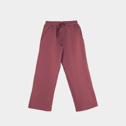 Rust Red Unisex Fleece Sweatshirt & Trouser Set