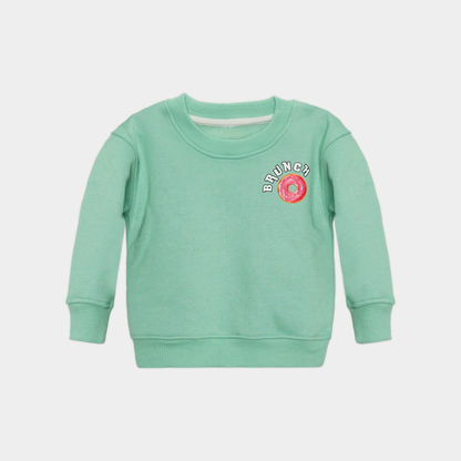 Brunch Time Mint Fleece Sweatshirt Set