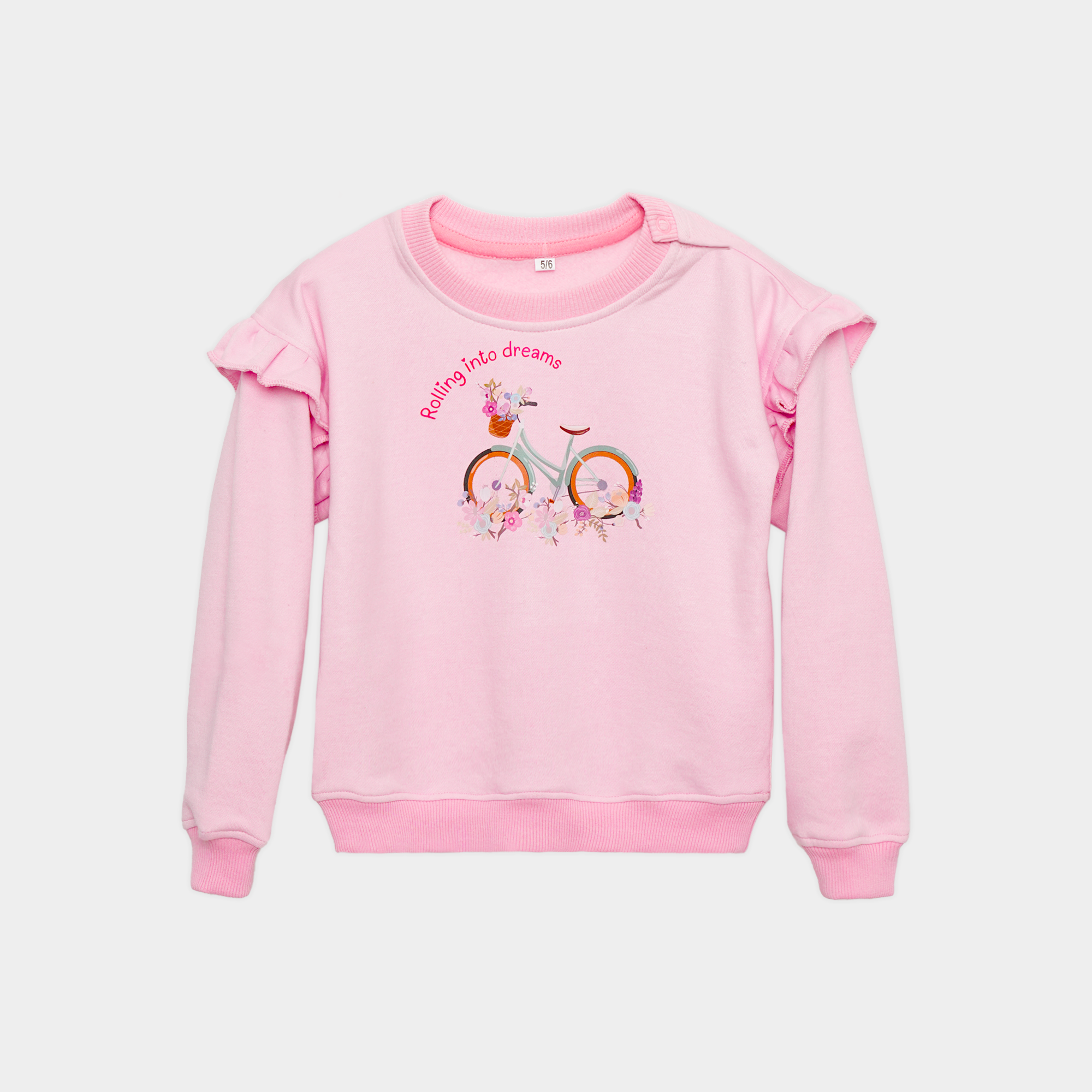 Ruffle Fleece Set – Dreamy Playtime Edit (White & Pink)