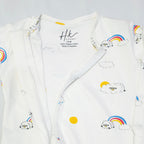 Soft Cotton Baby Footie , White Sheep