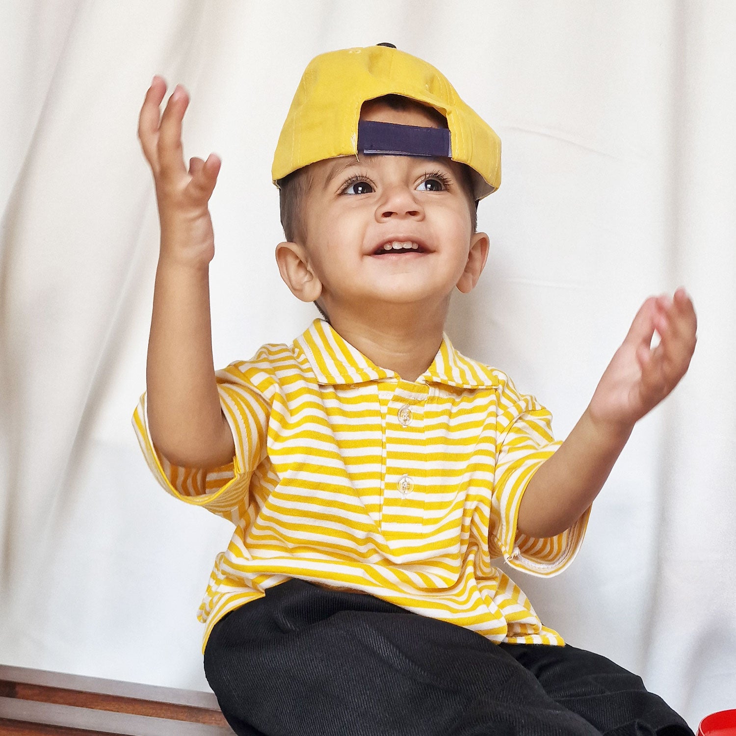 Yellow Stripe Polo Shirt – Cotton