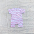 Pink Zigzag Cotton Zip Half Romper